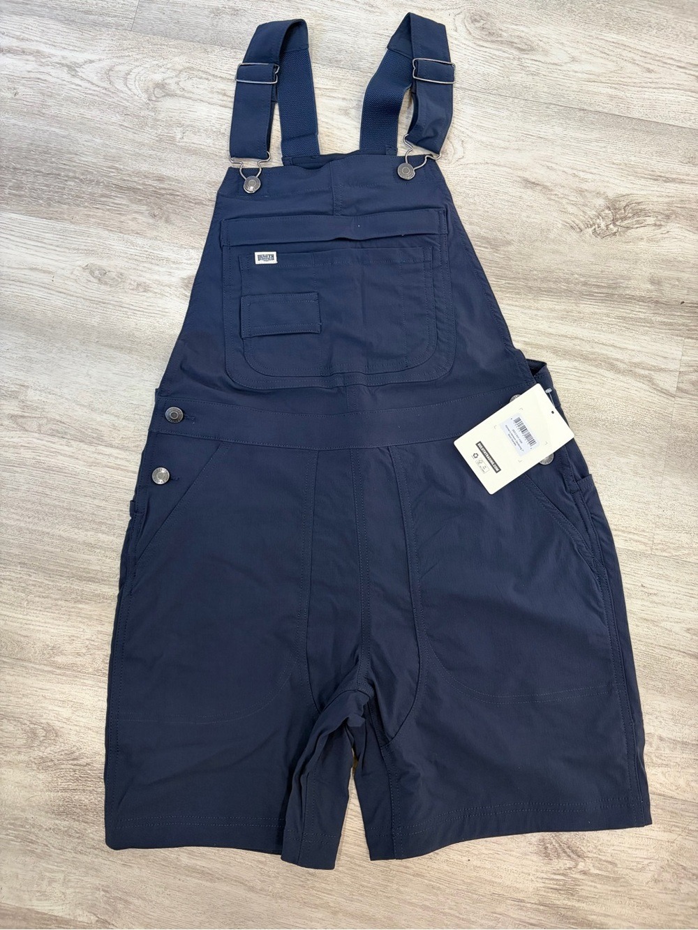NWT Duluth Trading Co Navy Short Overalls XS 7” shortalls